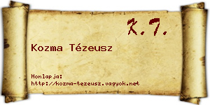 Kozma Tézeusz névjegykártya