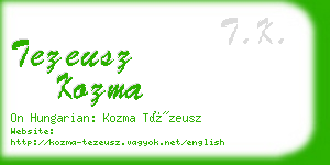 tezeusz kozma business card